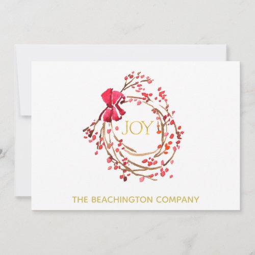 *~* Wreath Corporate JOY Business  Holiday Card