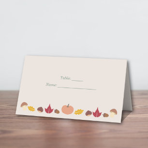Wreath & Fall Wedding Place Cards