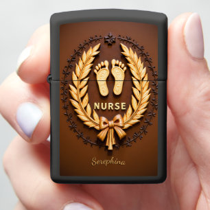 Wreath Feet Angel Nurse Seraphina Gift Zippo Lighter