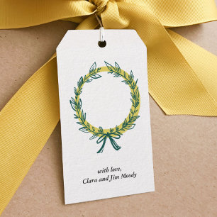Wreath Frame Festive Holiday Gift Tags