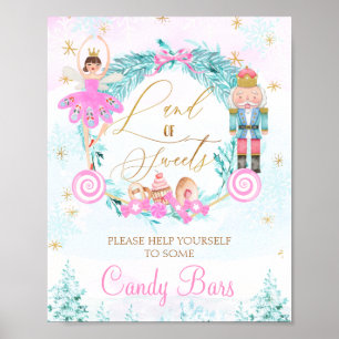 Wreath Land of Sweets Nutcracker Birthday Sign