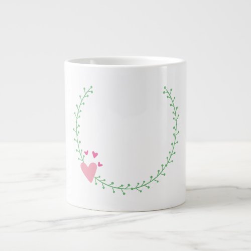wreath_laurel_wreath_wedding giant coffee mug