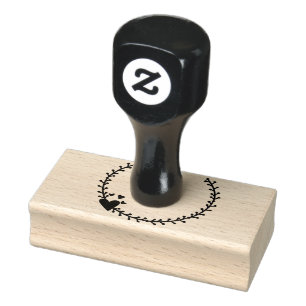 wreath laurel wreath wedding rubber stamp