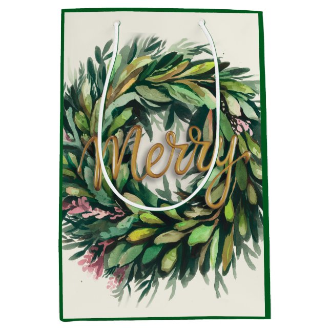 Wreath  medium gift bag (Front)