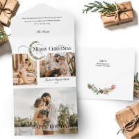 Wreath & Merry Christmas Typography Multi-Photo