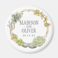 Wreath of Succulents, Twigs and Stones | Wedding