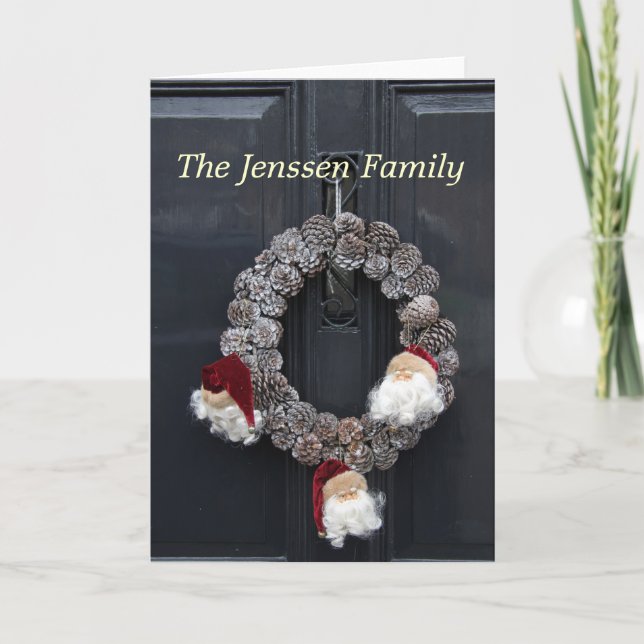 Wreath on door address announcement (Front)