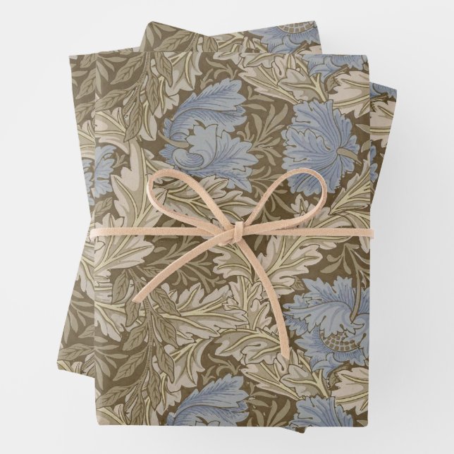 Wreath Pattern (by William Morris) Wrapping Paper Sheets (In situ)