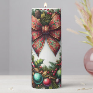 Wreath Pillar Candle