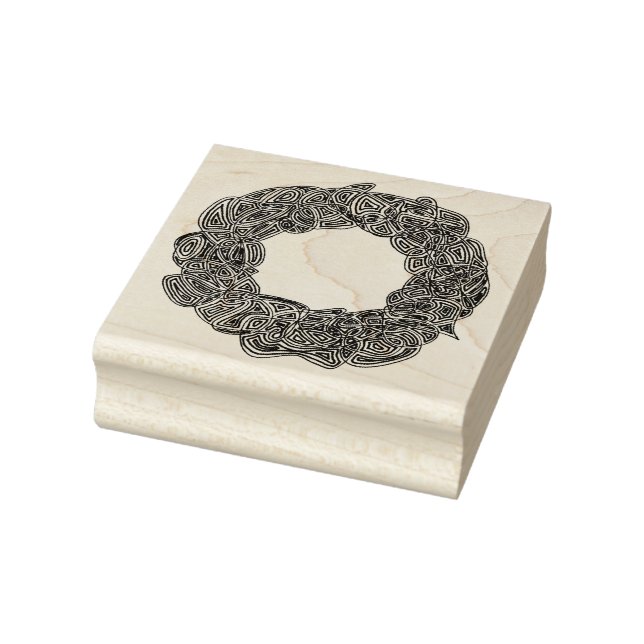 Wreath Rubber Stamp (Stamp)