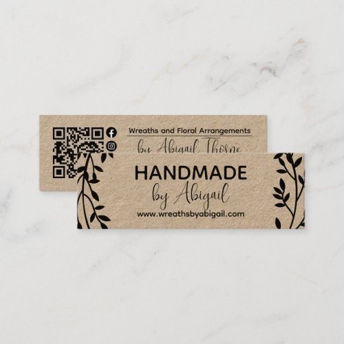 Wreath Vines Handmade  Handcrafted Business Card