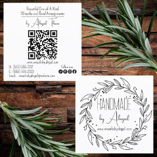 Wreath Vines Handmade Handcrafted Business Card