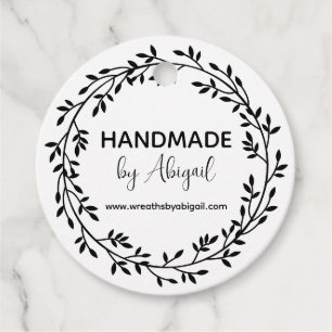 Wreath Vines Handmade Handcrafted Business Favor Tags