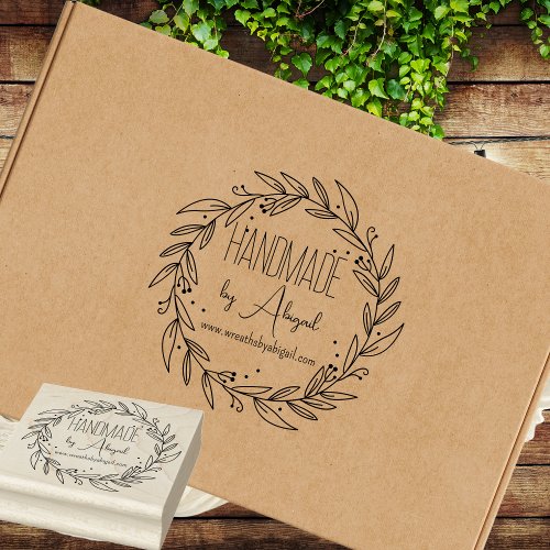 Wreath Vines Handmade  Handcrafted Business  Rubber Stamp