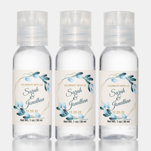 Wreath Wedding Couple Hand Sanitizer