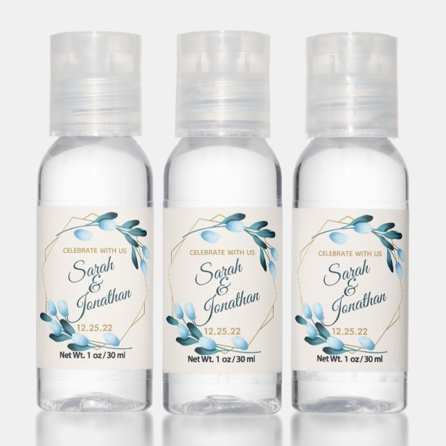 Wreath Wedding Couple Hand Sanitizer (Set)