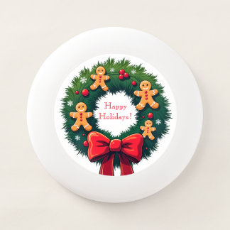 Wreath with Gingerbread Men Wham-O Frisbee