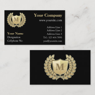 Wreath with Shield Business Card