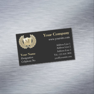Wreath with Shield Business Card Magnet