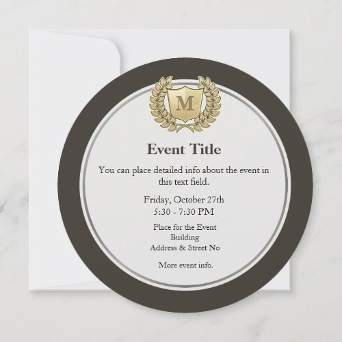 Wreath with Shield Invitation