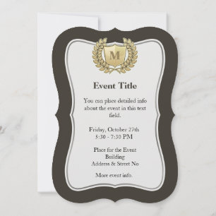 Wreath with Shield Invitation