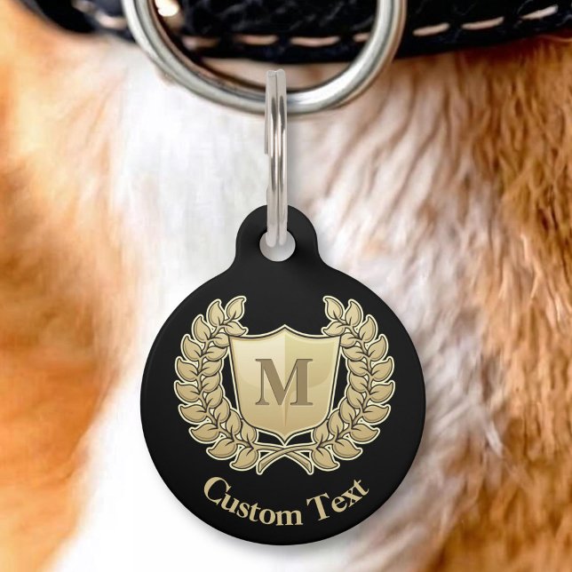 Wreath with Shield Pet ID Tag (Creator Uploaded)