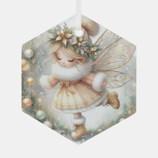 Wreathbound Wonder Glass Ornament (Front)