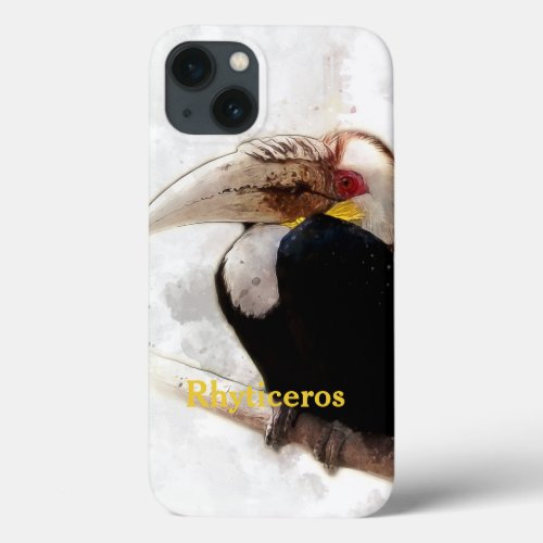 Wreathed Hornbill Rhyticeros undulatus iPhone 13 Case