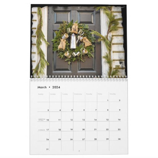 Wreaths of Colonial Williamsburg Calendar Zazzle