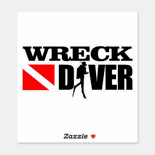 Wreck Diver DF  Sticker