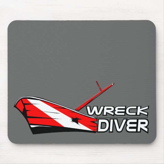 Wreck Diver Mouse Pad (Front)