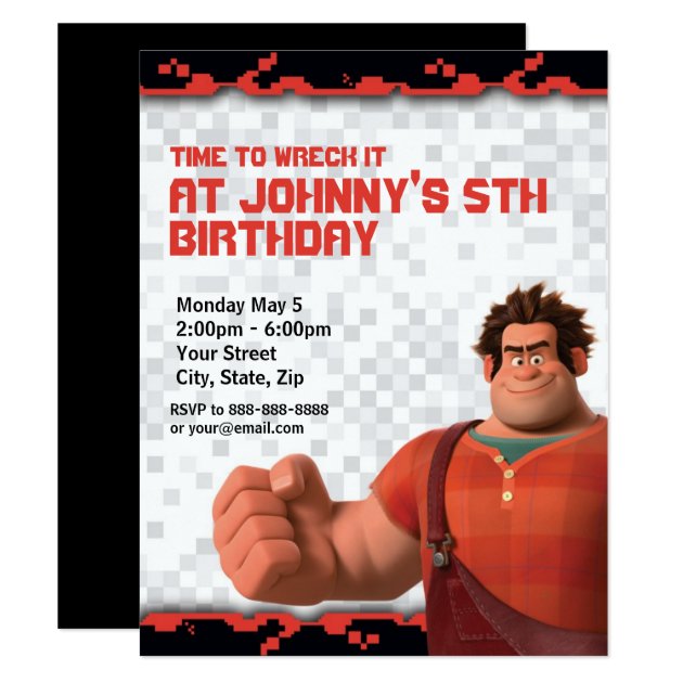 Wreck-It Ralph Birthday Invitation