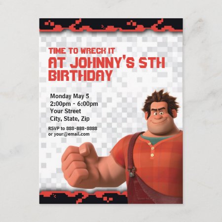 Wreck-it Ralph Birthday Invitation