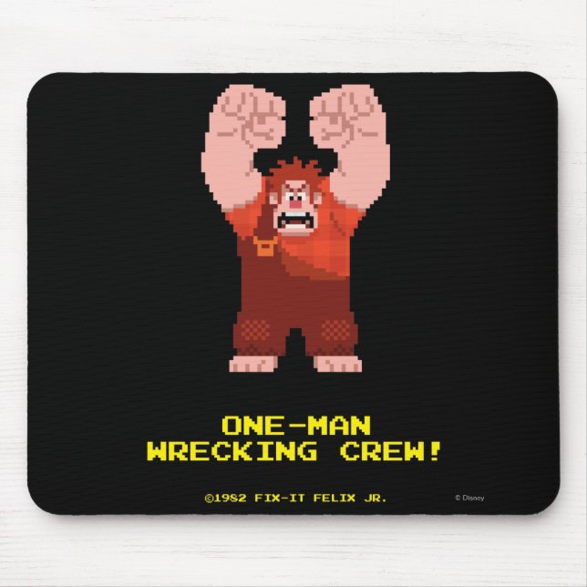 Wreck-It Ralph: One-Man Wrecking Crew! Mouse Pad (Front)