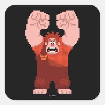 Wreck-it Ralph: One-man Wrecking Crew! Products Square Sticker by wreckitralph at Zazzle