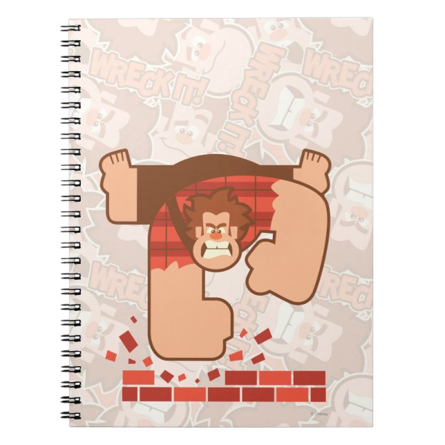 Wreck it Ralph Pounding Bricks Notebook (Front)