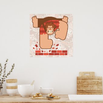 Wreck it Ralph Pounding Bricks Poster | Zazzle