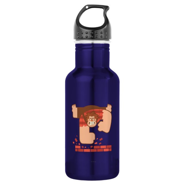 Wreck it Ralph Pounding Bricks Stainless Steel Water Bottle (Front)