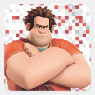 Wreck-It Ralph Standing with Arms Crossed Square Sticker