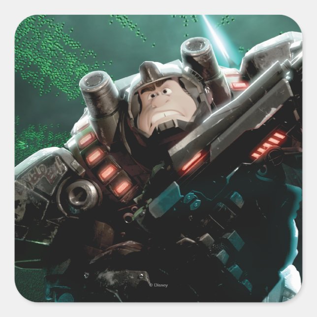 Wreck-It Ralph with Gun Square Sticker (Front)
