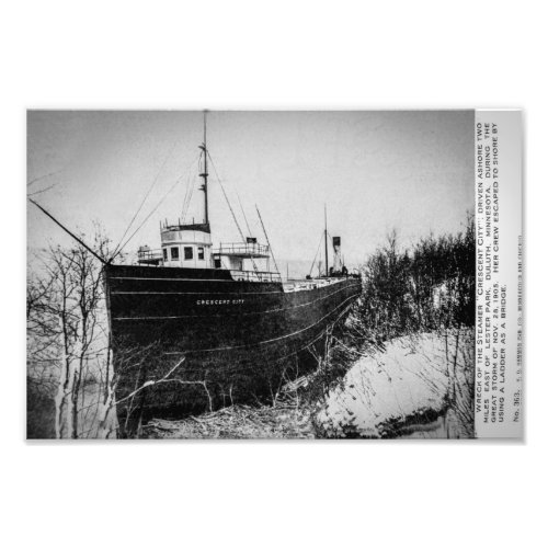 Wreck of the Crescent City in Duluth Photo Print