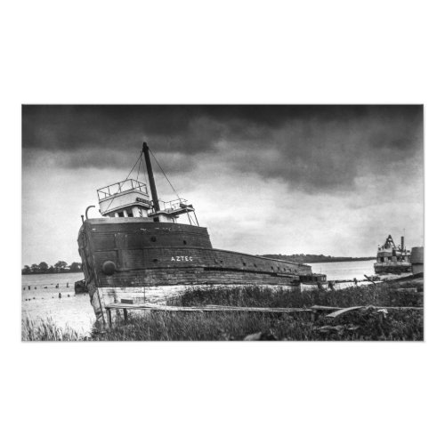 Wreck of the Great Lakes Steamer Aztec Photo Print