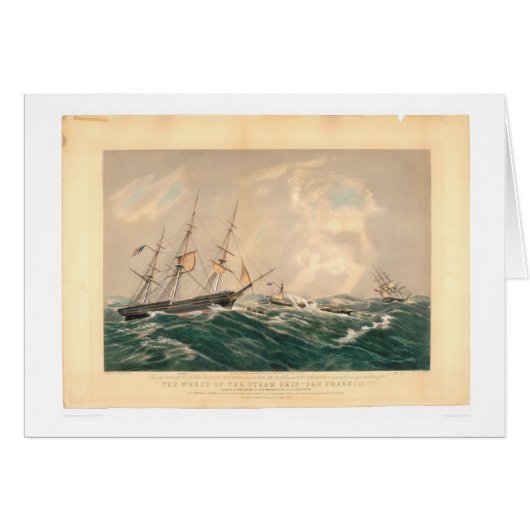 Wreck of the Steamship "San Francisco" (1877A) Cards (Front Horizontal)
