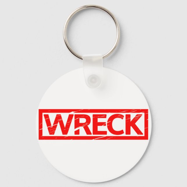 Wreck Stamp Keychain (Front)