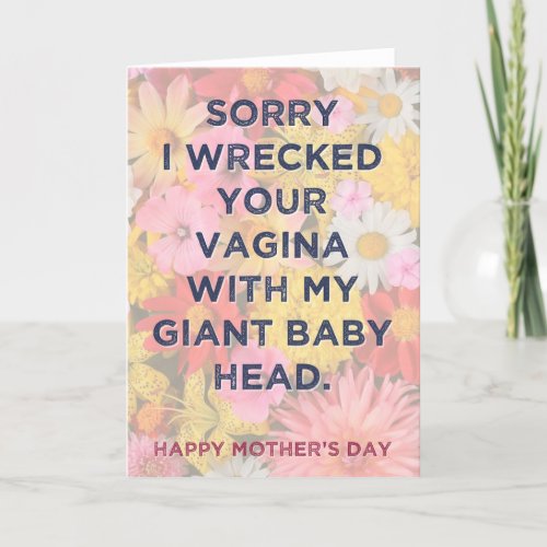 WRECKED _ funny Mothers day card