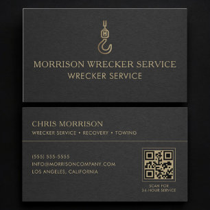 Wrecker Service QR Code Business Card