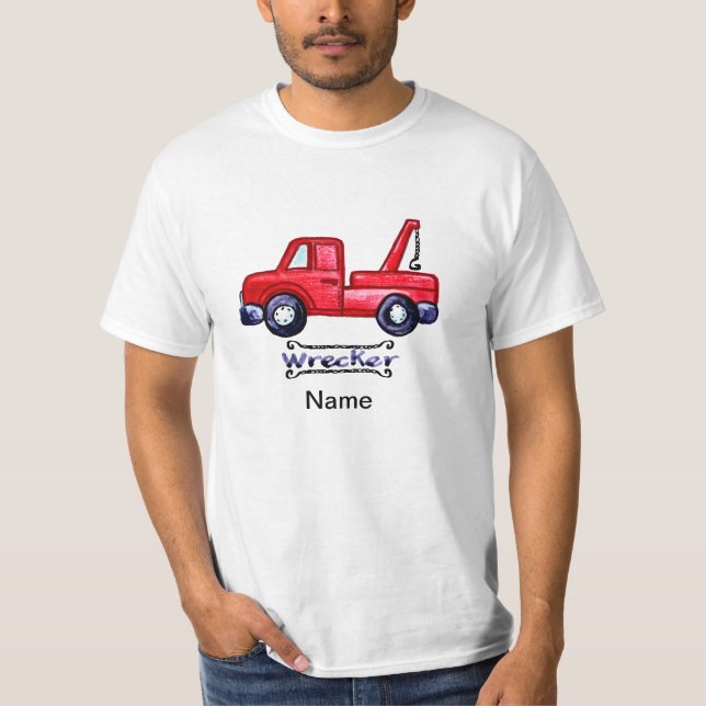 Wrecker Tow Truck T-Shirt (Front)