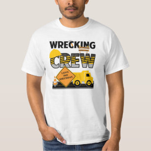 Wrecking Crew Shirt, Construction Work Zone, Name T-Shirt