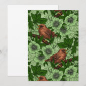 Wren and hellebore, light green (Front/Back)