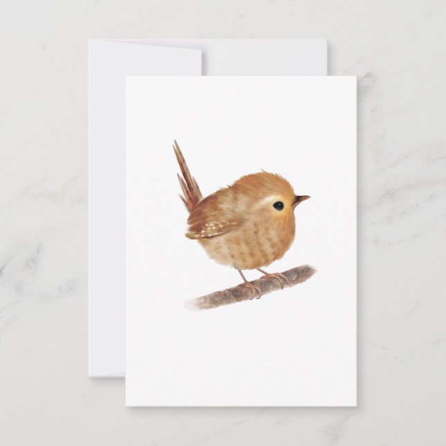 Wren Bird Blank Notecards (Front)
